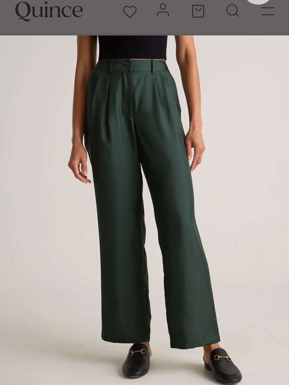Quince High-Rise Wide-Leg silk trouser